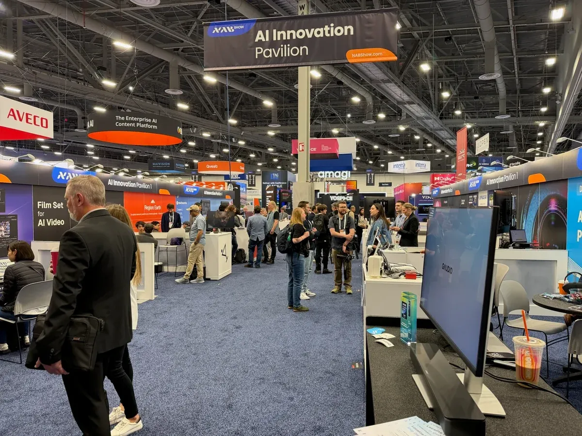 AI innovation pavilion on the show floor at NAB Show Las Vegas 2026